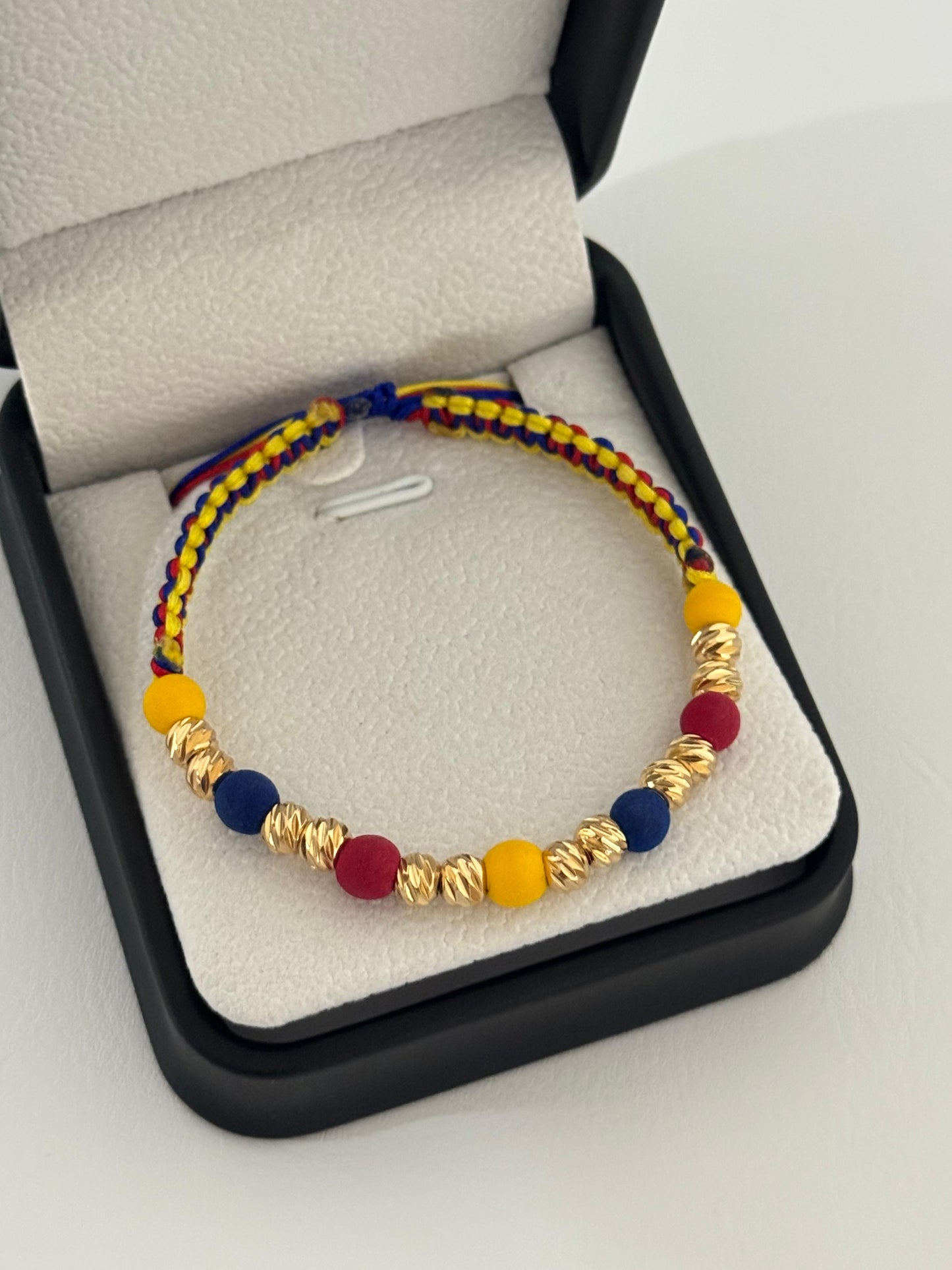 Pulsera Colombia Balin diamantado & Neopreno