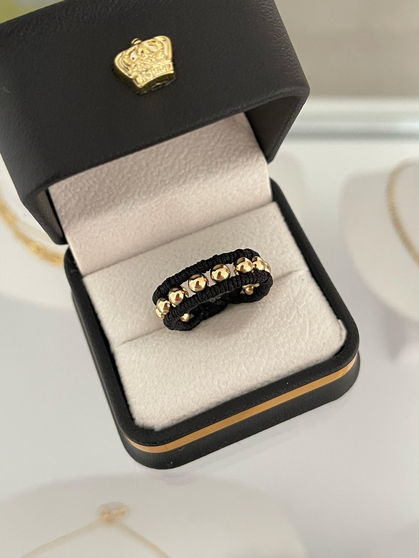 Anillo doble tejido