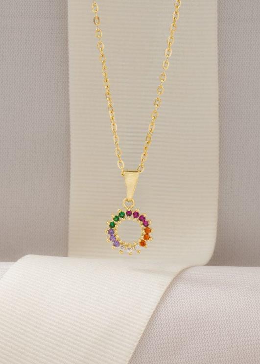 Cadena Aros (45cms)+ Dije Rainbow