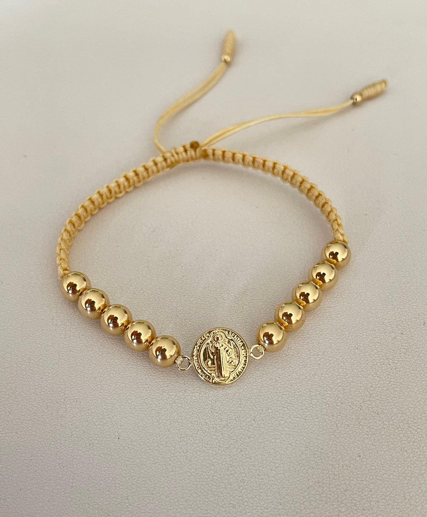 Pulsera san Benito balines 5mm