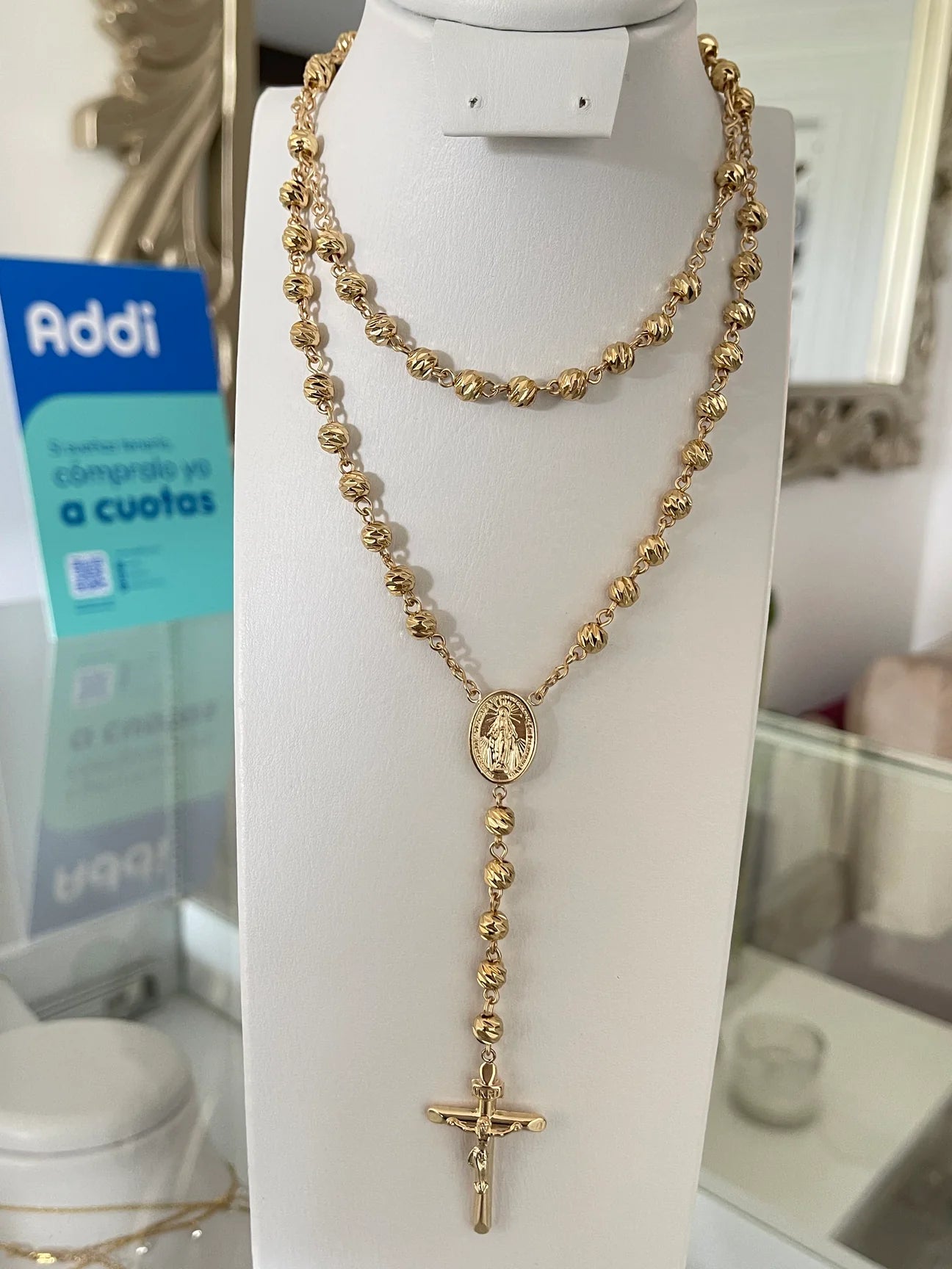 Rosario Balin 6mm diamantado (65cm)