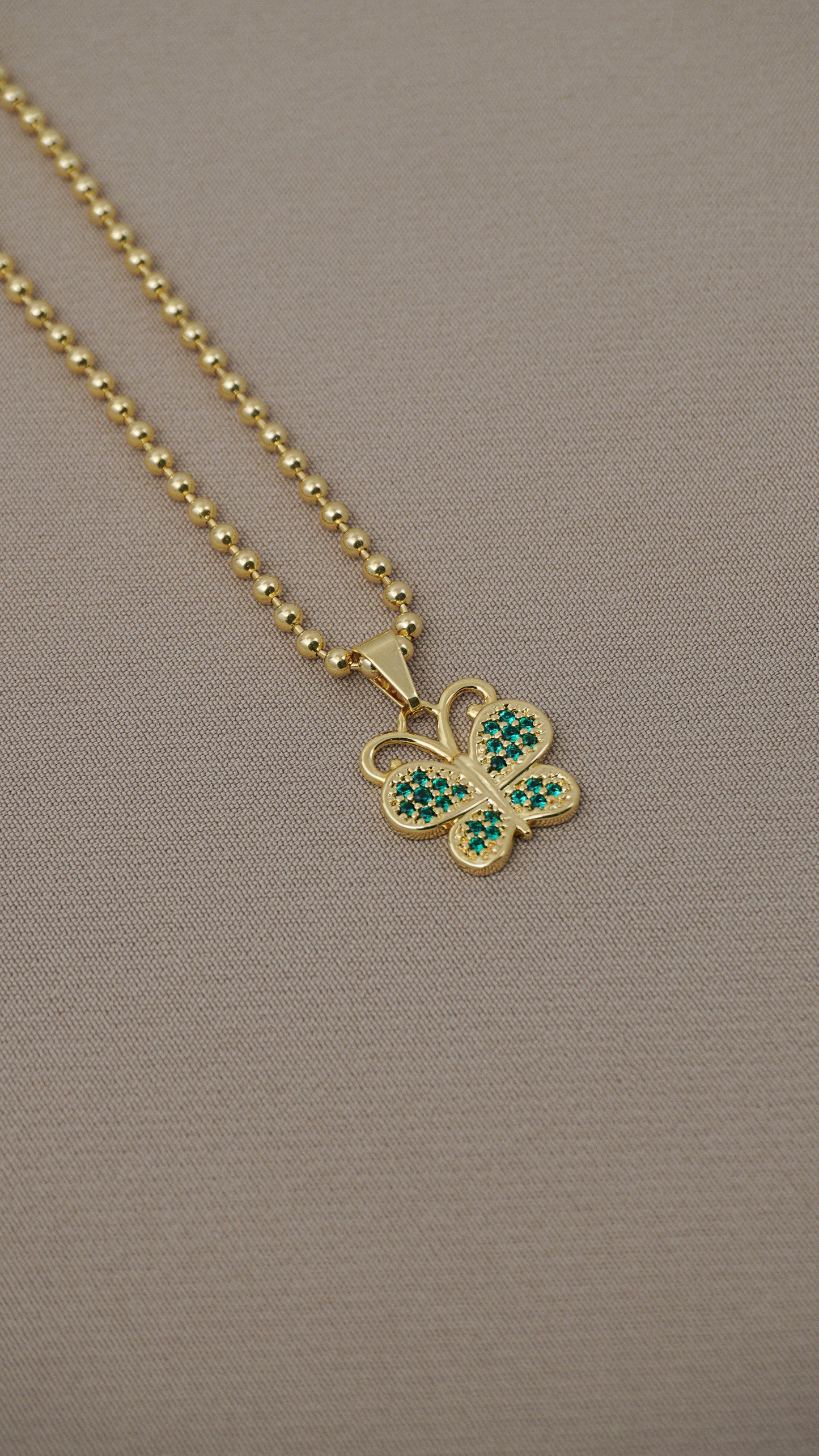 Cadena militar 1.1mm (45cms) + Dije Butterfly