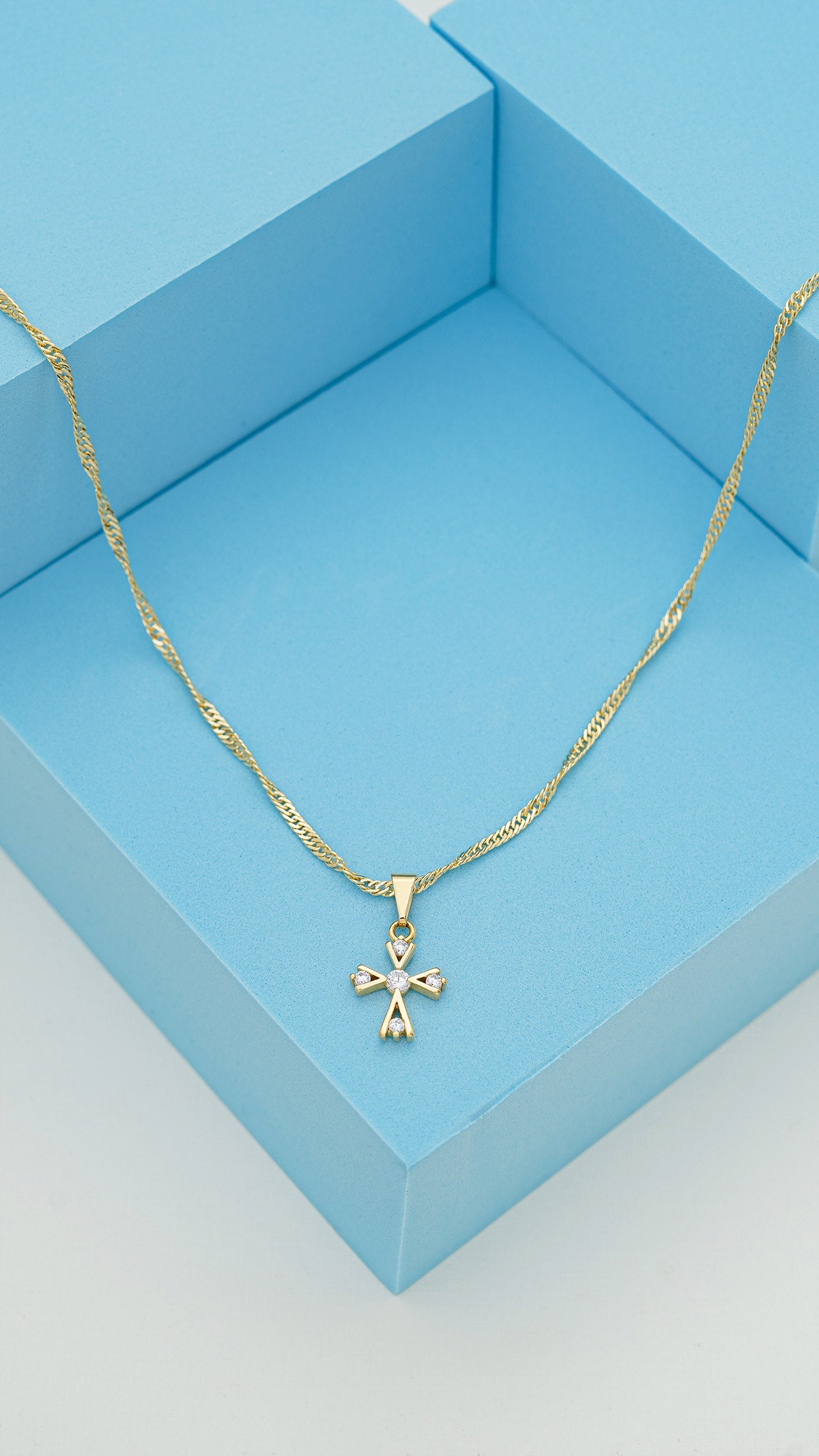 Dije cruz 5 Circonias