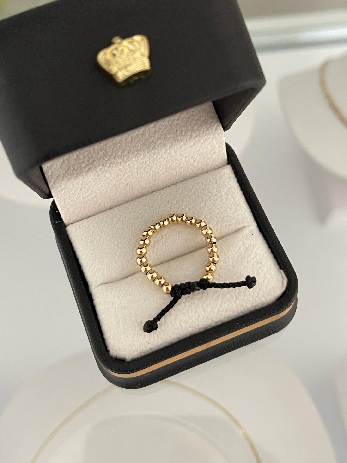 Anillo tejido liso