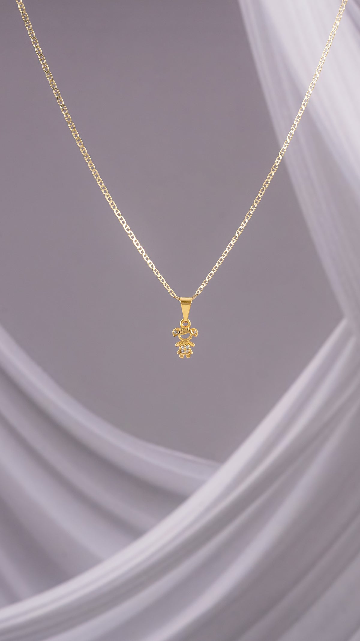 Cadena Marine Italy 1.5mm (45cm) + Dije little Girl