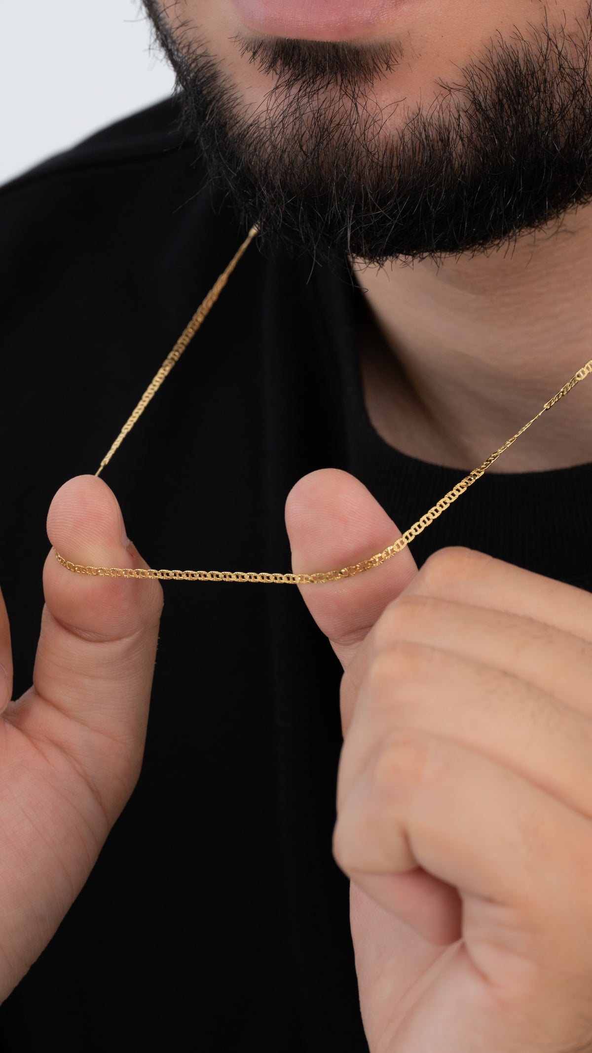 Cadena Escalerita con destellos Italy 2.10mm (65cm)