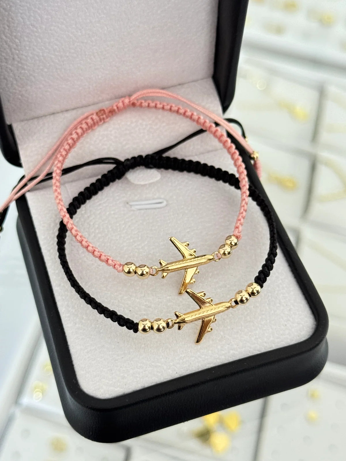 Pulseras tejida herraje Avion