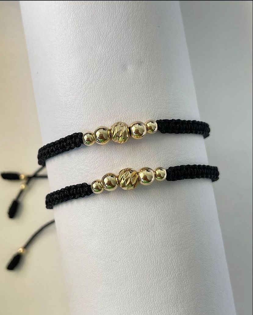 Pulsera Balin 4mm- 5mm liso y 6mm diamantado