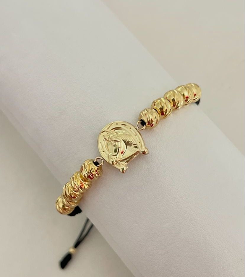 Pulsera Herradura Caballo 13mm Diamantada 6mm