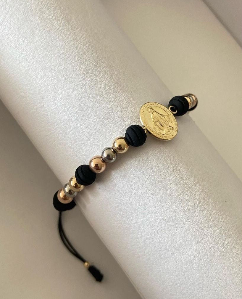 Pulsera Virgen Milagrosa 18Mm 3 oro