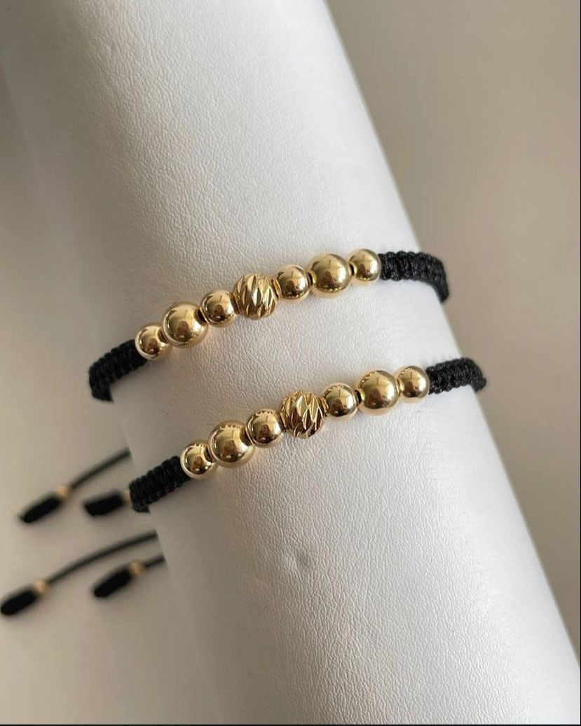 Pulsera balin 5mm - 6mm liso y 6mm diamantado