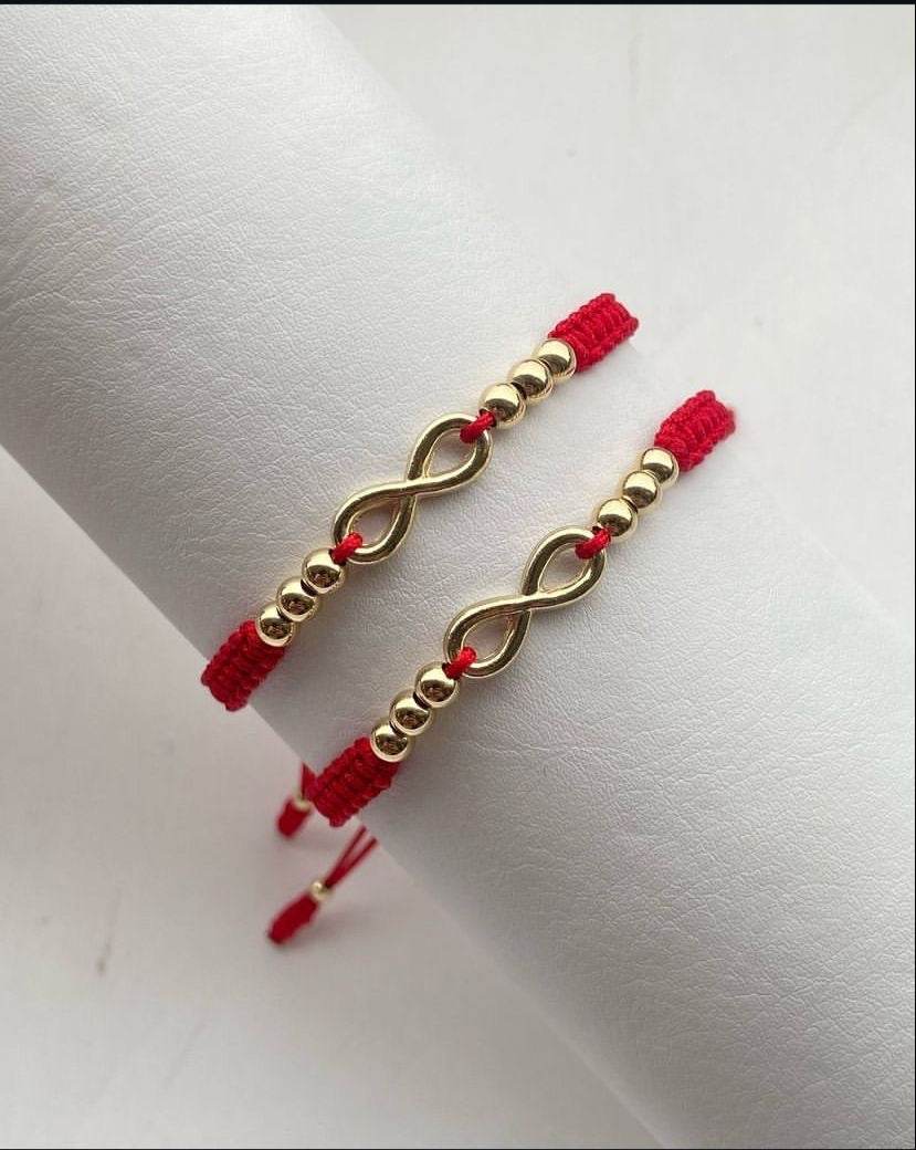Pulsera Infinito 15mm y balin 4mm liso