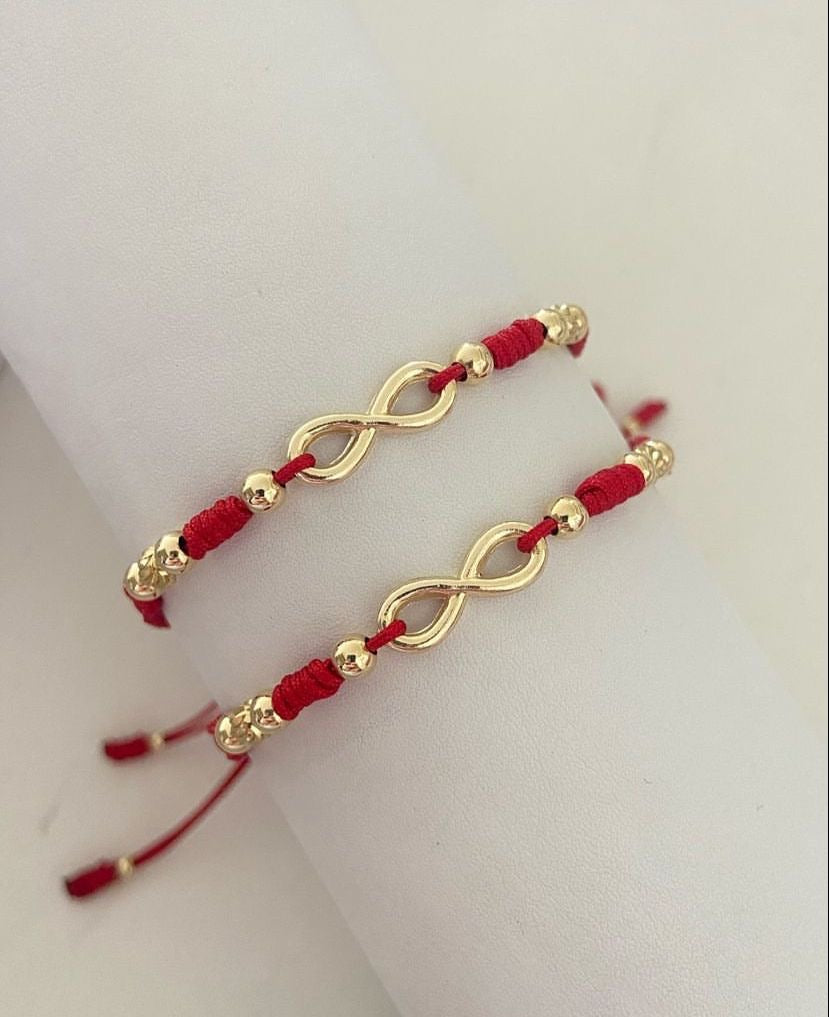 Pulsera Infinito 15mm Balin 4mm liso & 4mm diamantado