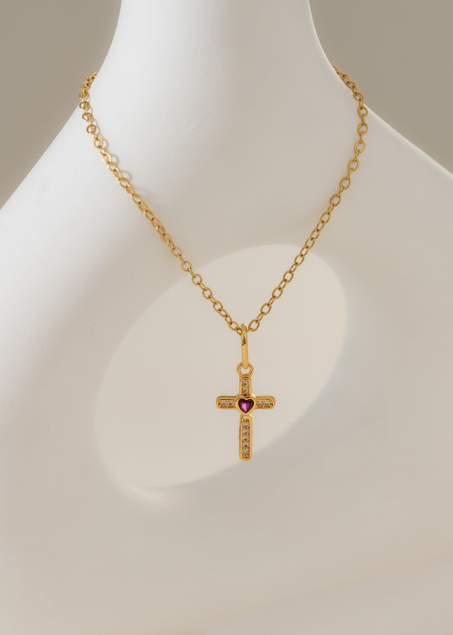 Cadena Aros (45cms) + Dije Cruz lovely
