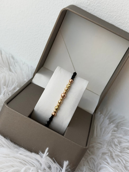 Pulsera tejida espiral liso & diamantado