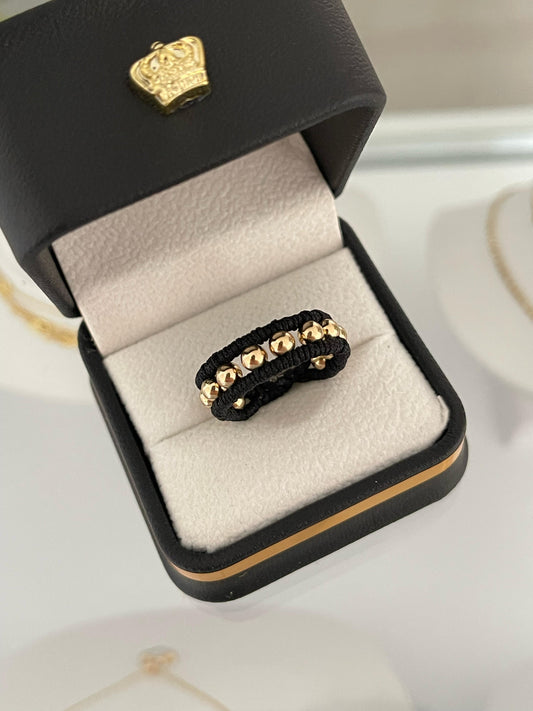 Anillo doble tejido