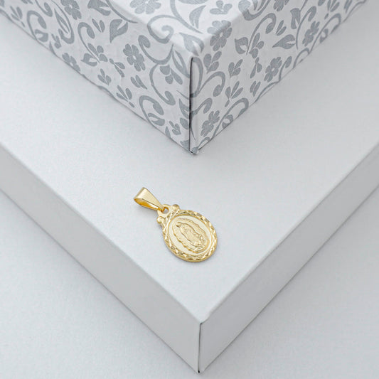 Dije Virgen de Guadalupe B. Diamantado (2cms)