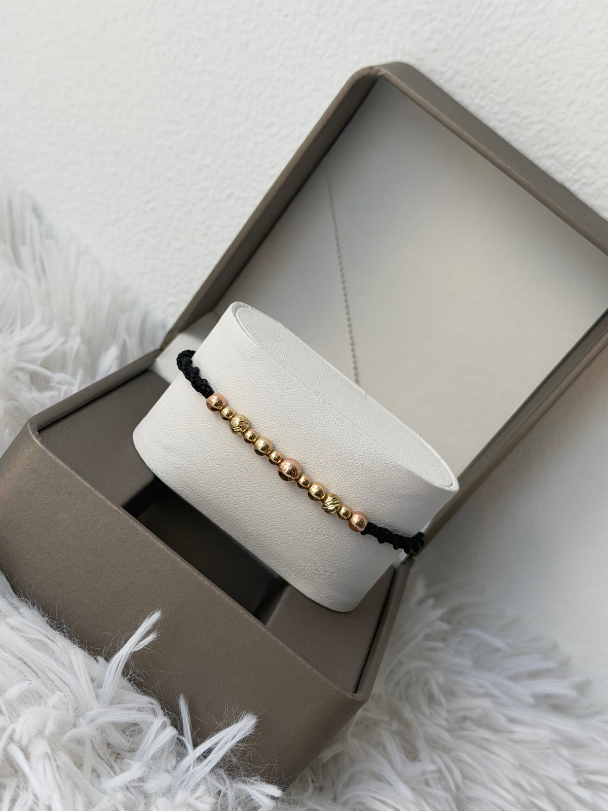 Pulsera tejida espiral liso & diamantado