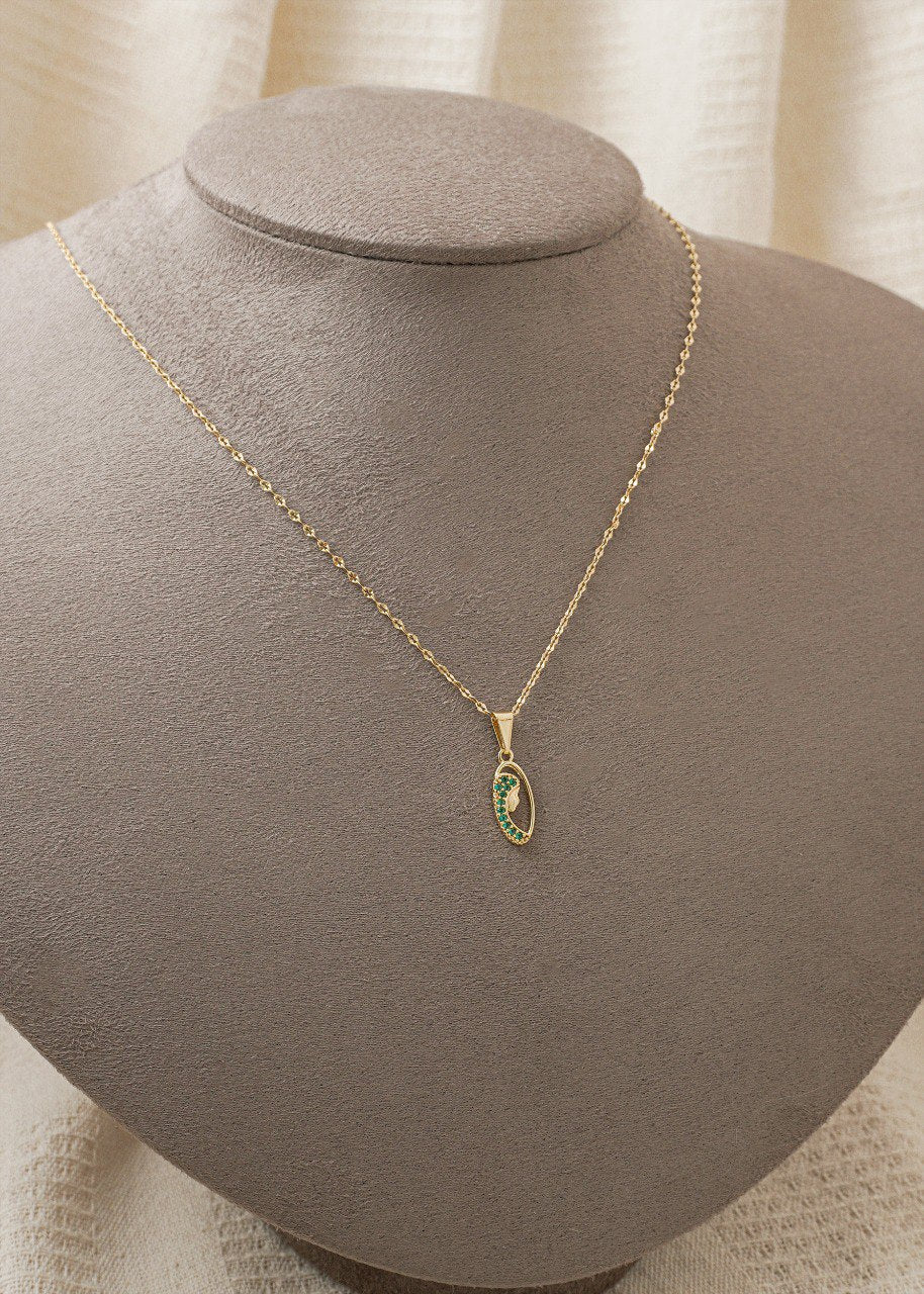 Dije virgen niña Verde