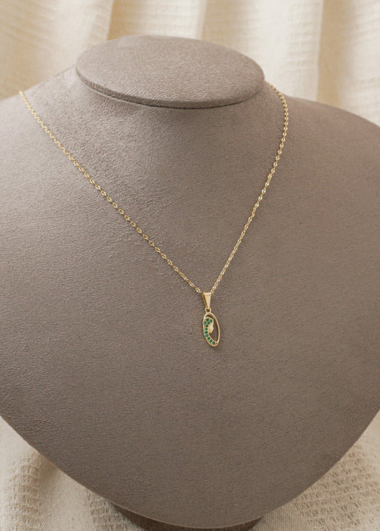 Dije virgen niña Verde