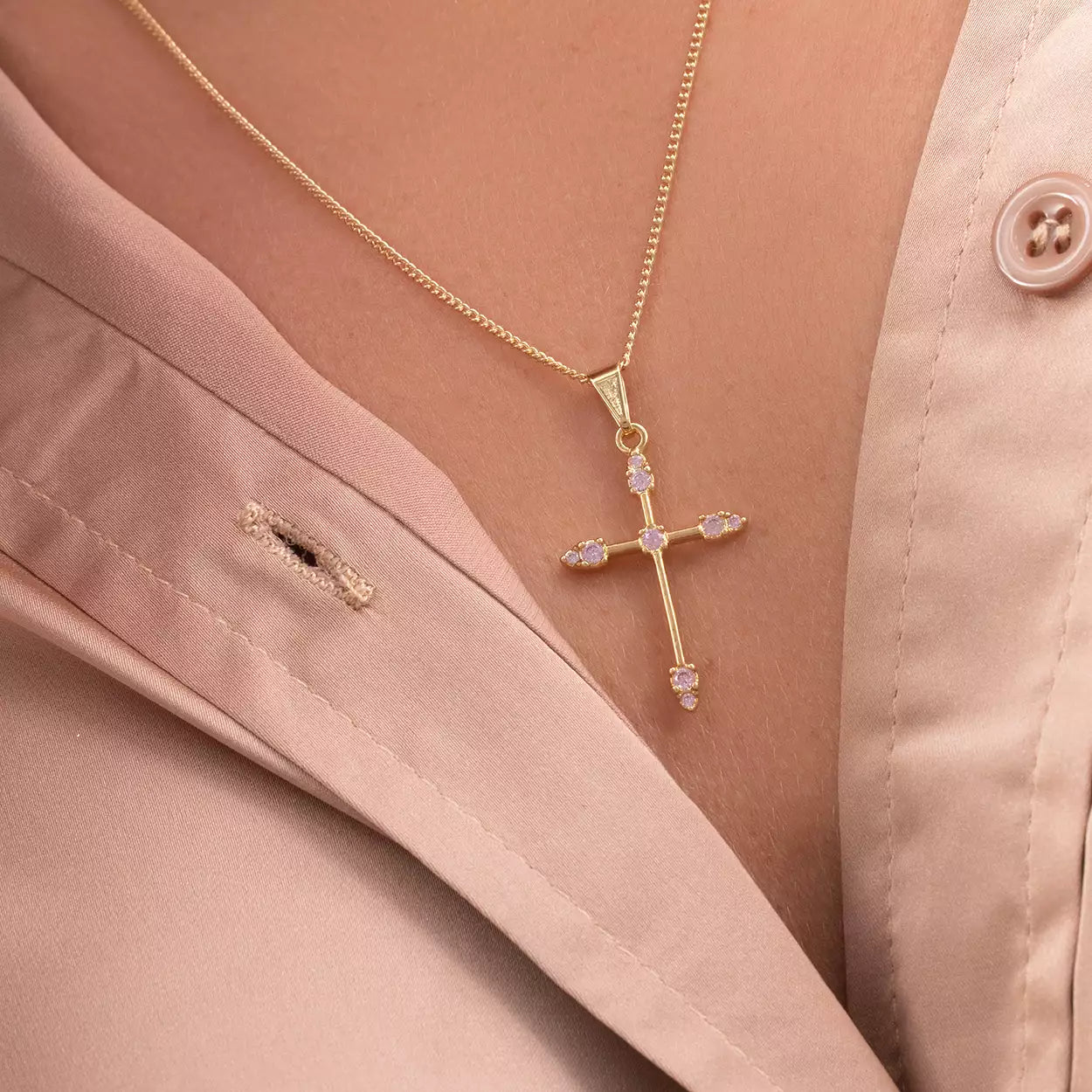 Dije Cruz Tubular 9 Circonias