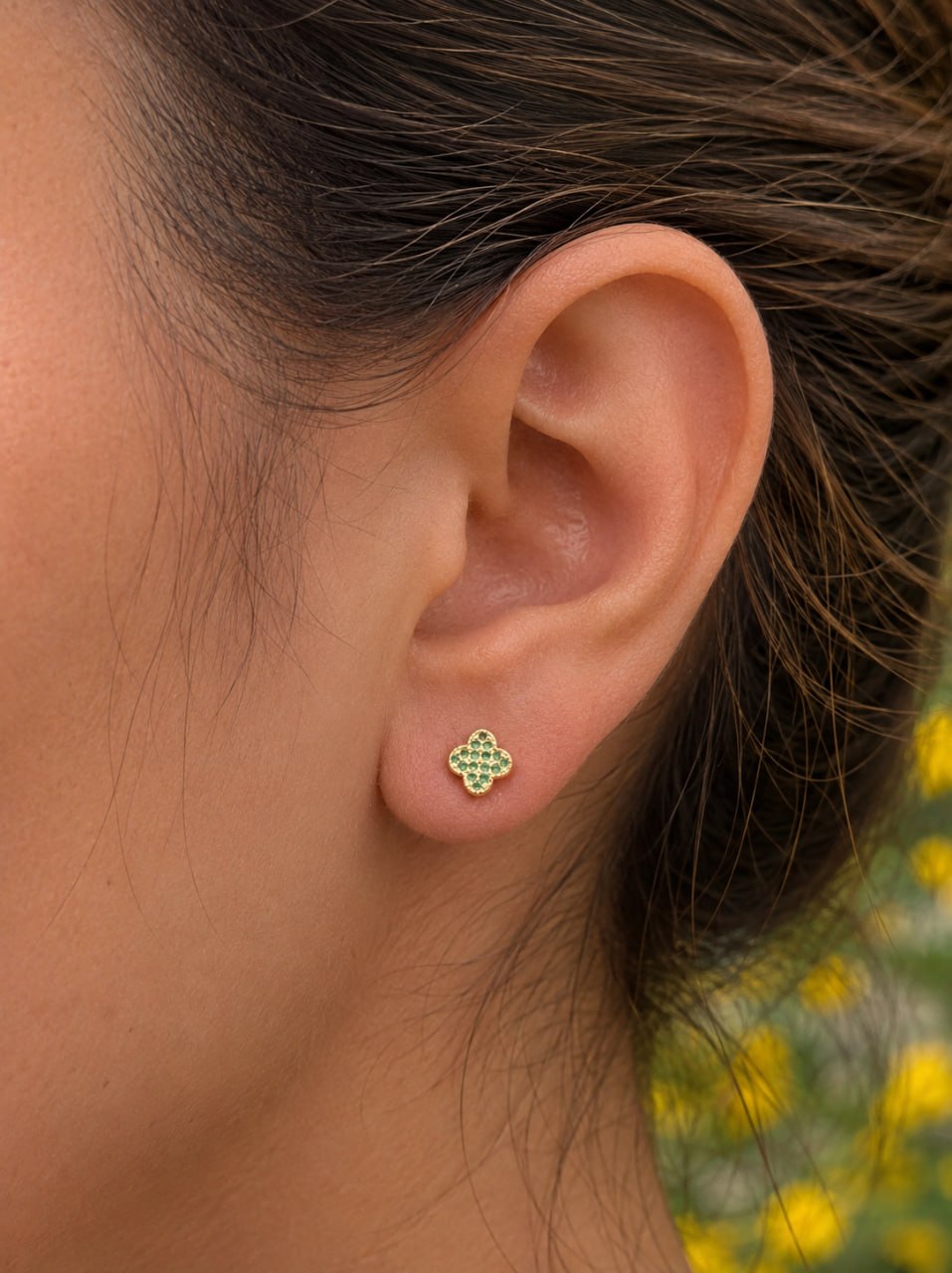 Topos luck clover 7mm verde