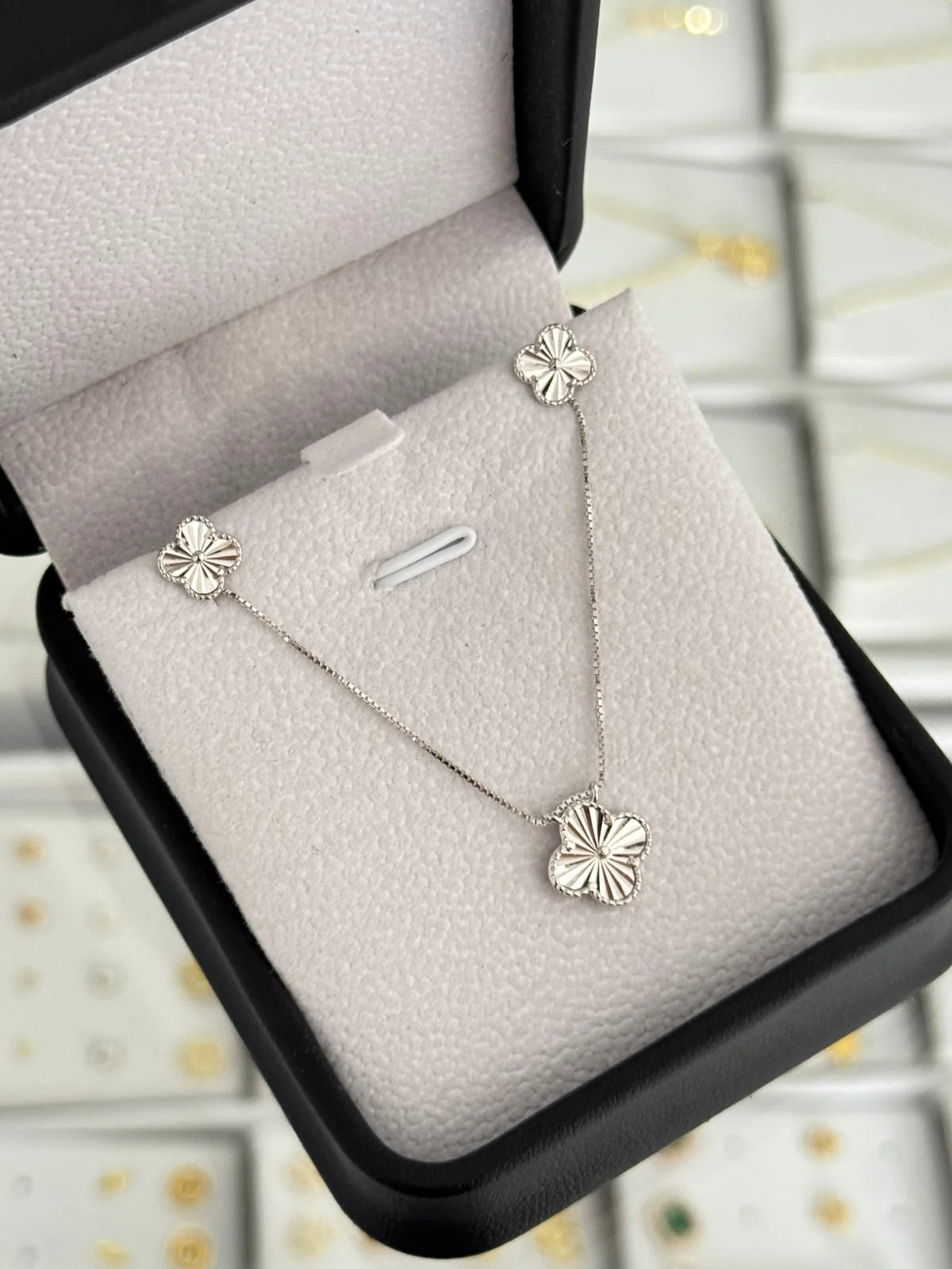 Conjunto Clover 0.8mm - Plata ley 925