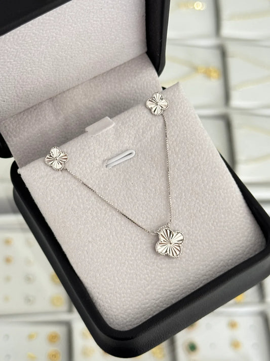 Conjunto Clover 0.8mm - Plata ley 925