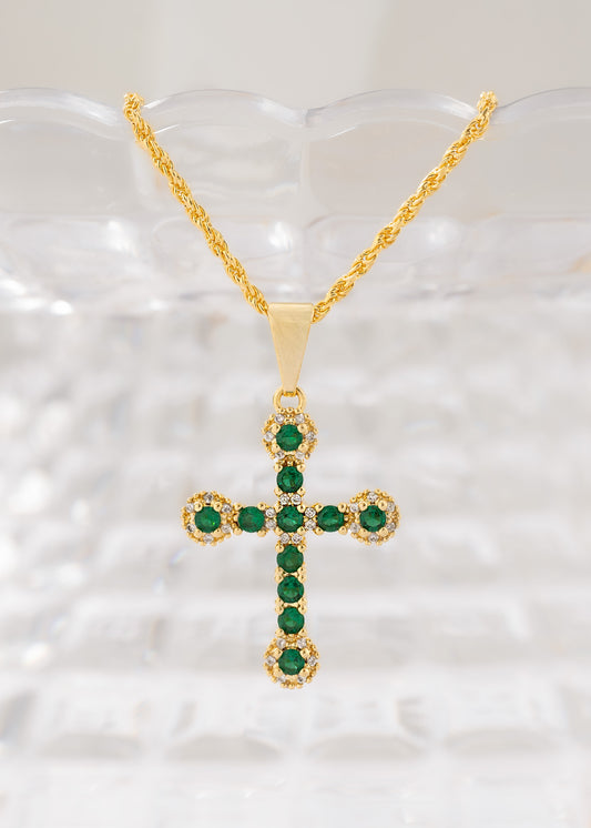 Cadena Lazo Diamantado 1.7mm (65cms) + Dije Emerald Love