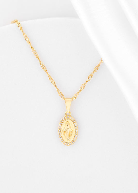 Dije Milagrosa Circonias Cristal