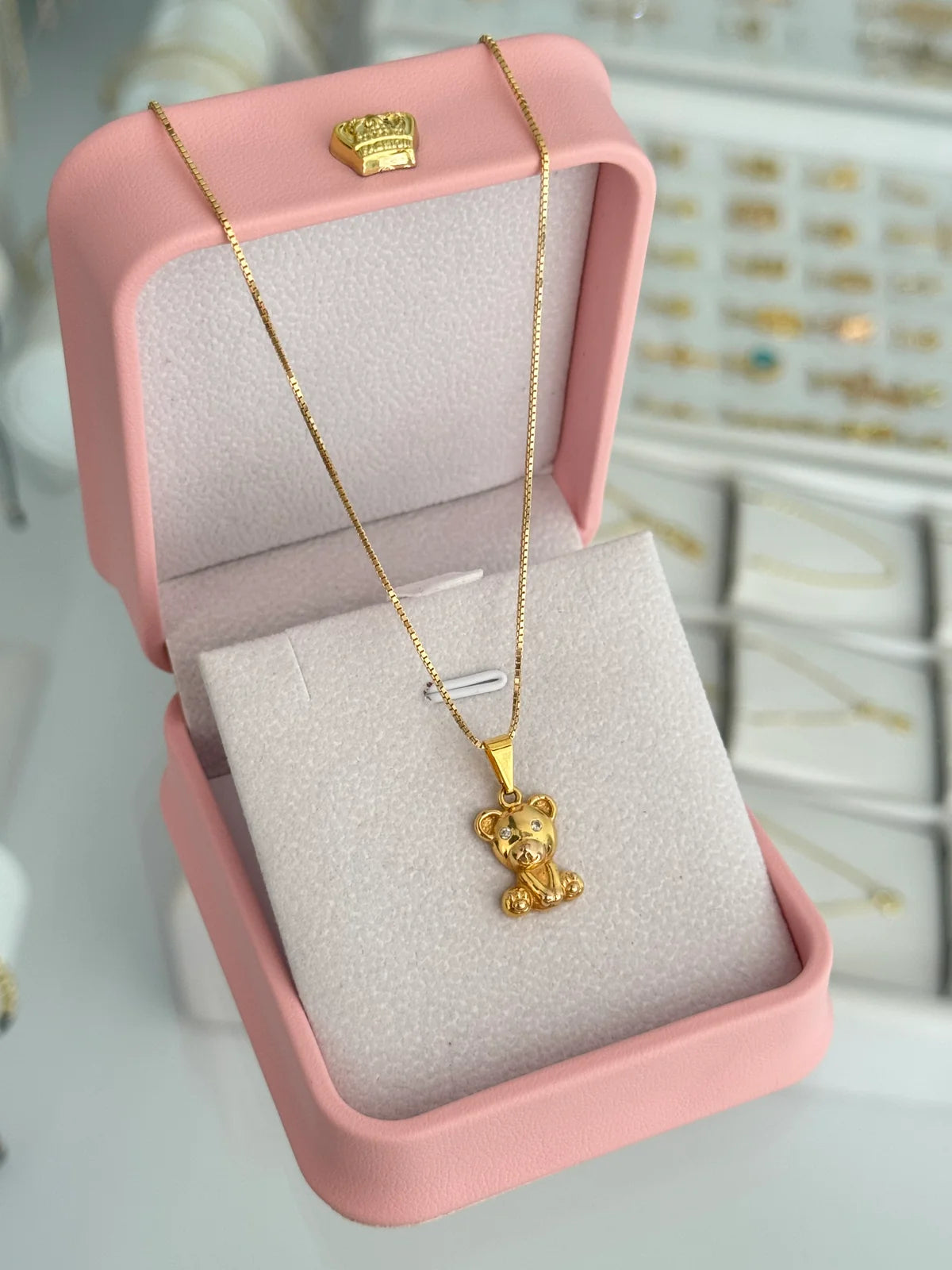 Cadena veneciana 0.7mm (45cm) + Dije osito Teddy