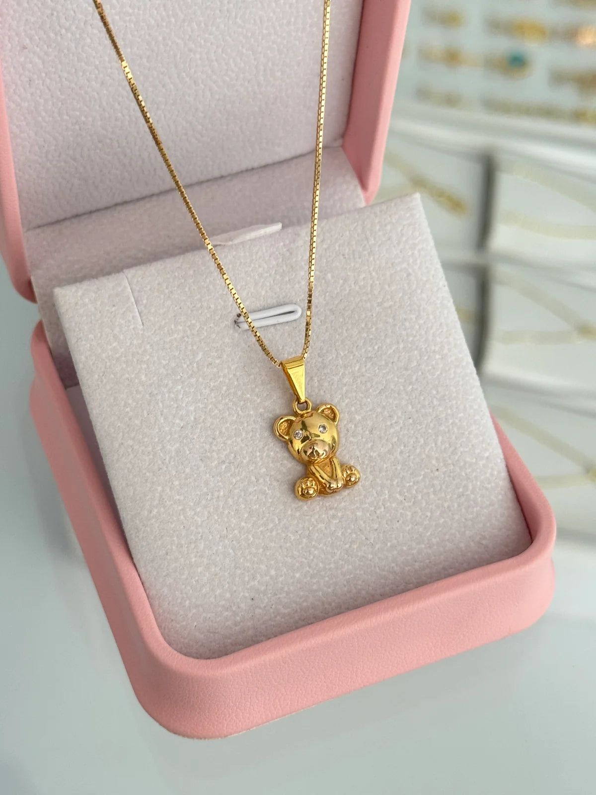 Cadena veneciana 0.7mm (45cm) + Dije osito Teddy