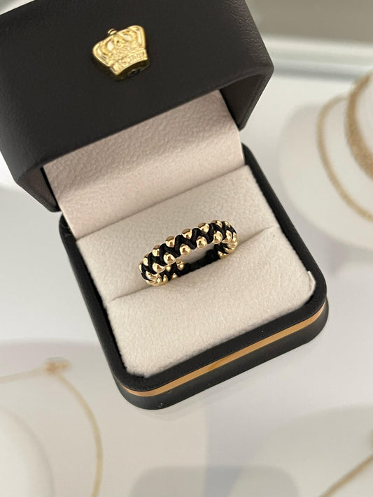 Anillo tejido trenzado