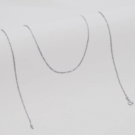 Cadena 3*1 1.4mm (65cm) - Plata ley 925