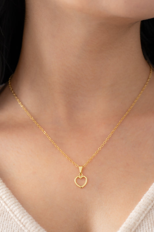 Cadena Aros (45cm) + Dije Corazón Silueta