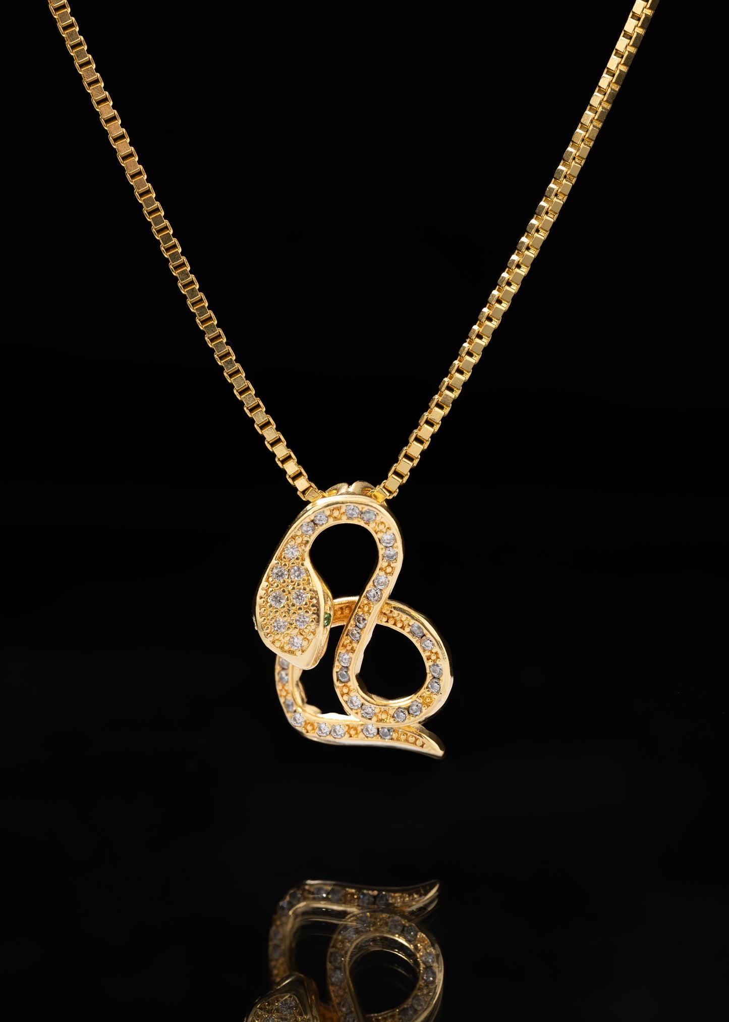 Cadena Veneciana 1.5mm (65cm) + Dije Snake