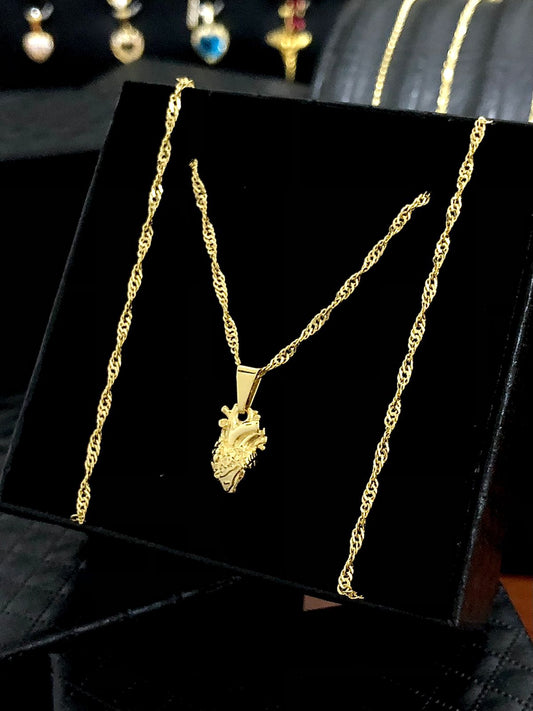 Cadena Singapur Italy 1.2mm (45cm) + Dije Corazon