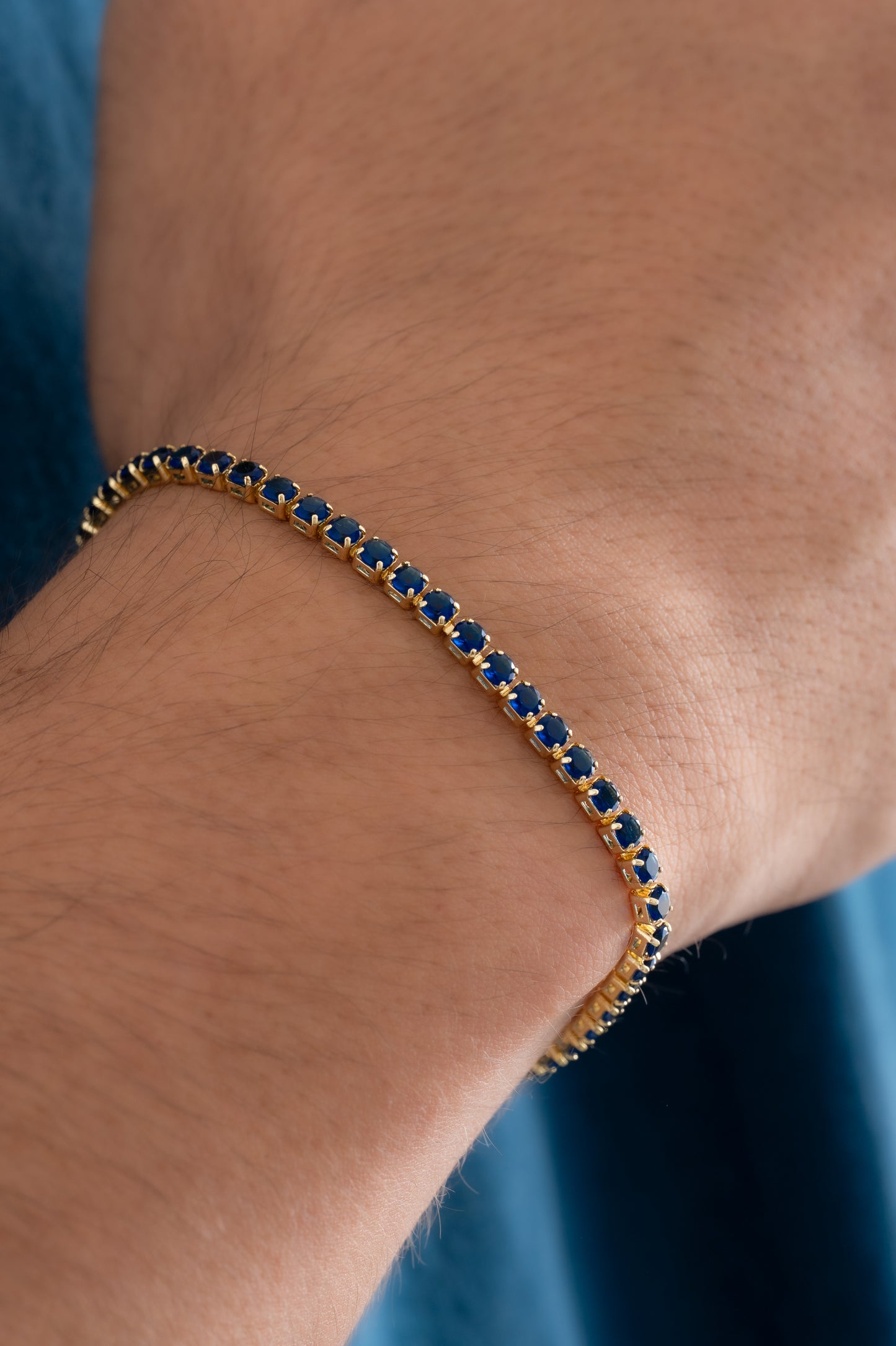 Esclava Circonias Unisex Azul (16cms) + Ext