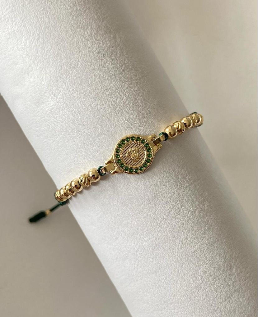 Pulsera Rolex con balines lisos y diamntados