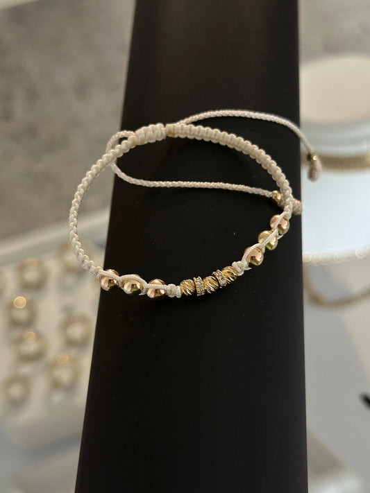 Pulsera balines 5mm - balines diamantado 4mm