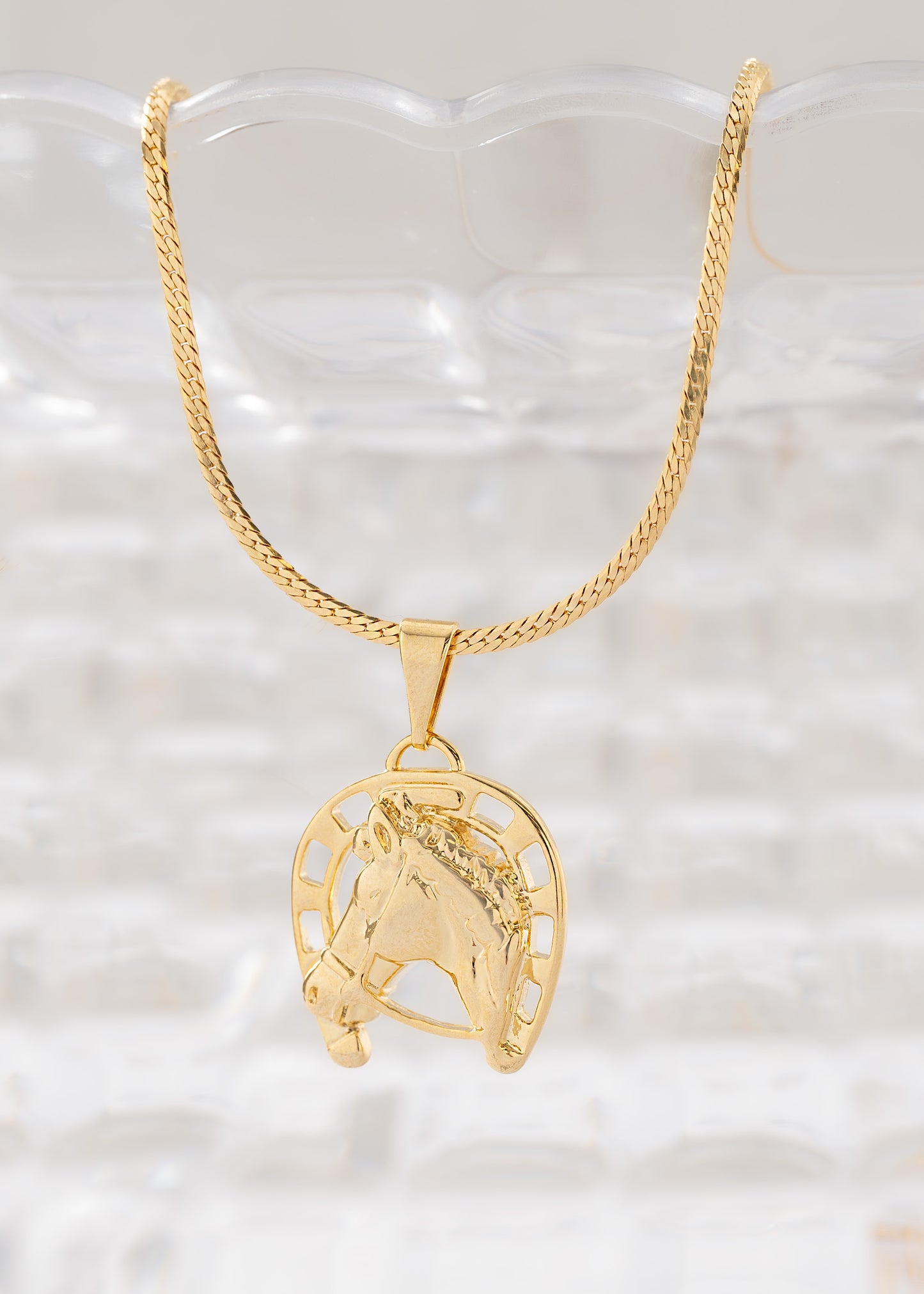 Cadena serpiente plana finita (65cm) + Dije Fortune