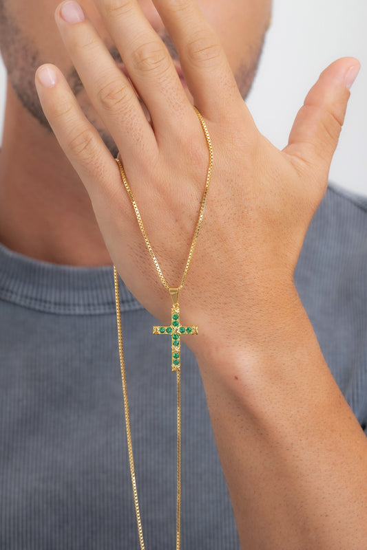 Cadena veneciana 1.5mm (65cm) + Dije Green Paradise