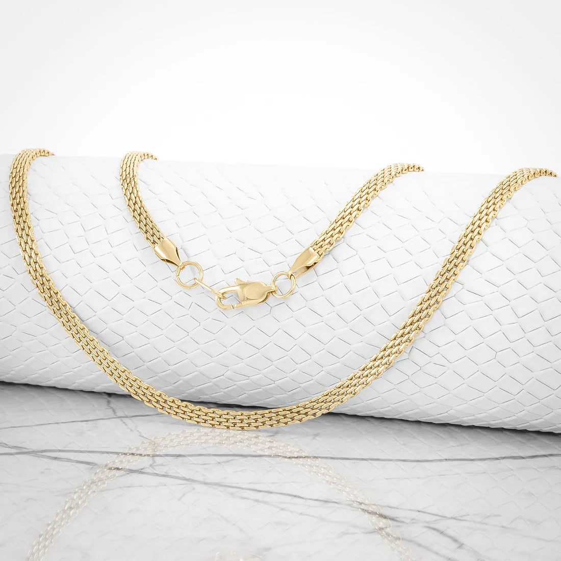 Cadena tejido chino 4mm (65cm) alta gama