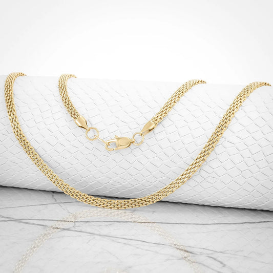 Cadena tejido chino 4mm (65cm) alta gama