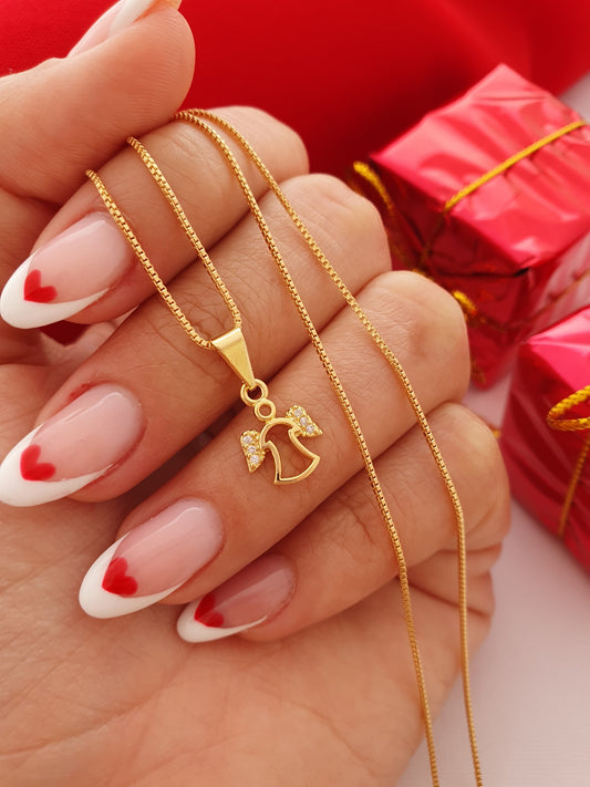 Cadena Veneciana IT 0.7mm (45cm) + Dije Little Angel