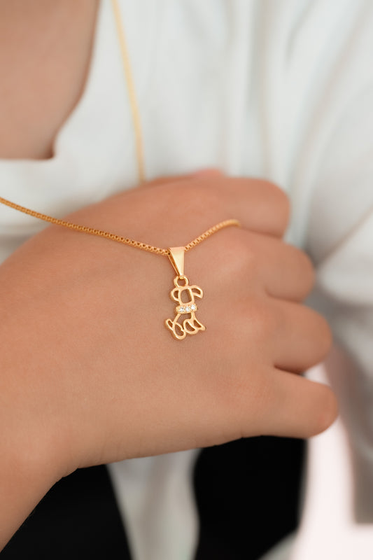 Cadena veneciana IT 0.7mm (45cm) + Dije Dog