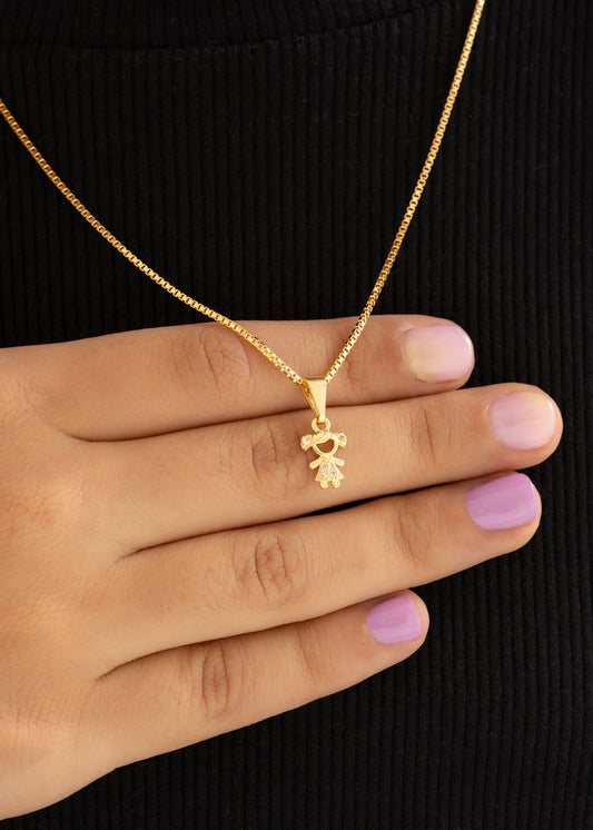 Cadena Veneciana IT 0.7mm (45cm) + Dije little Girl