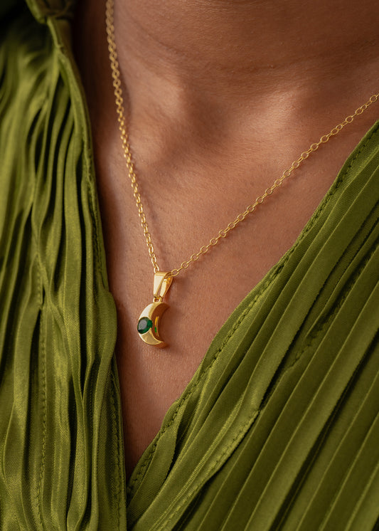 Cadena Grumetta Rada IT (45cm) + Dije luna circonia