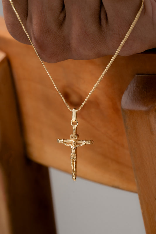 Cadena Lazito IT 1mm (65cm) + Dije Inri Redentor