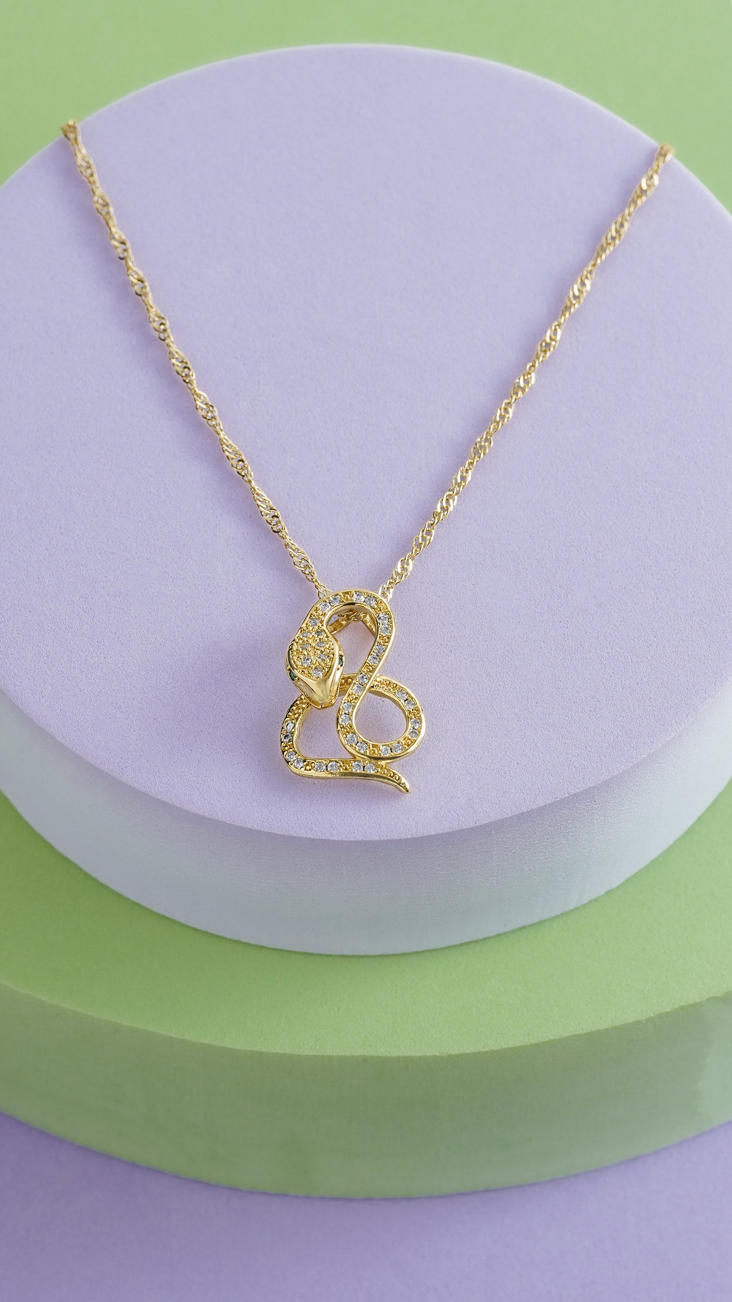 Cadena singapur (45cm) + Dije Snake